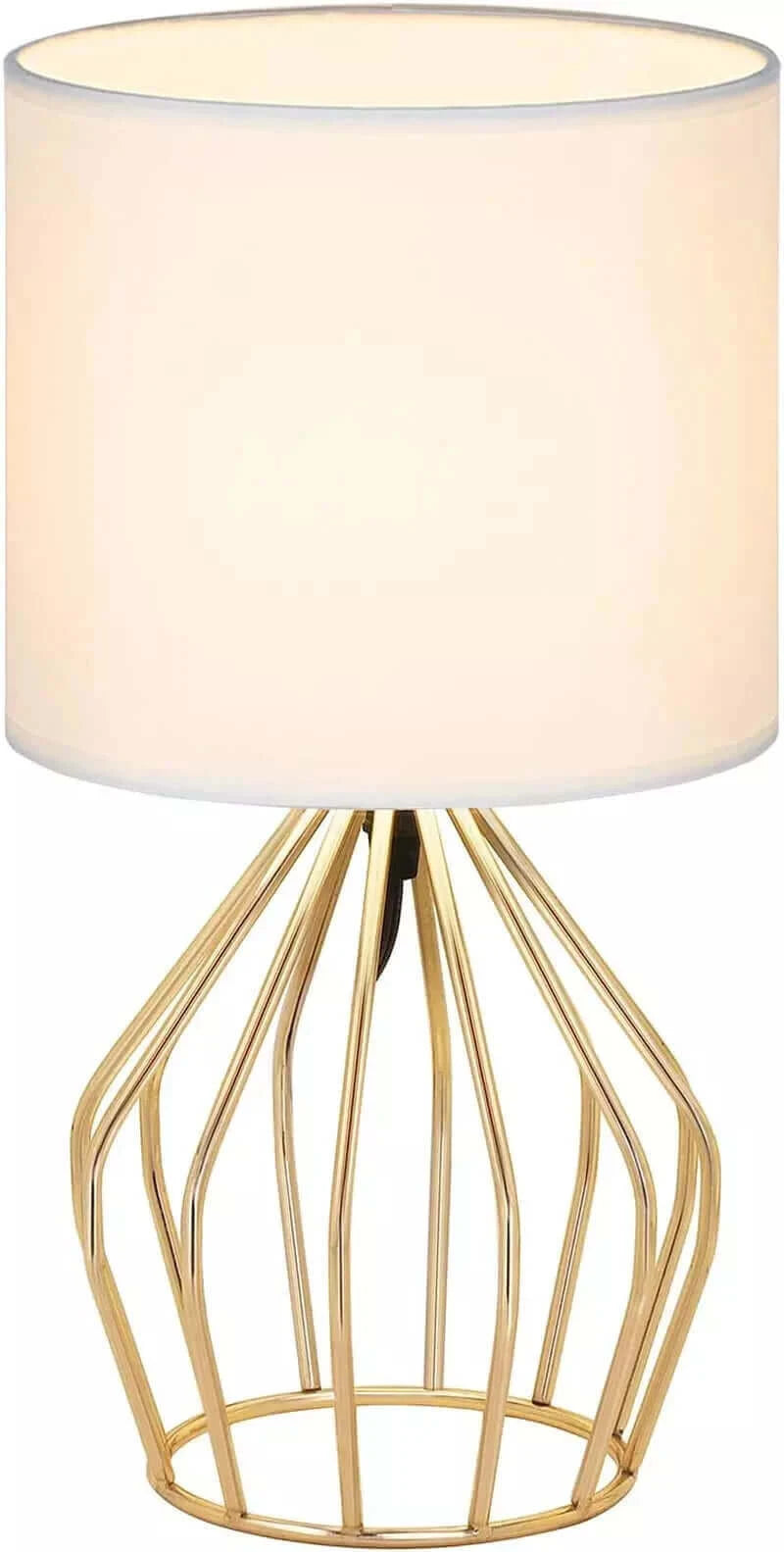 Gold Table Lamp - Modern Style Desk Lamp with Hollowed Out Base