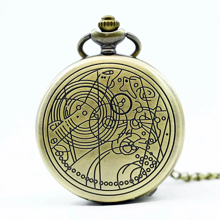 Vintage Pocket Watch with Chain Necklace Pendant, UK Design