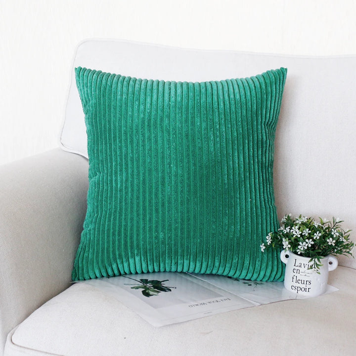 Corduroy Striped Pillow Case