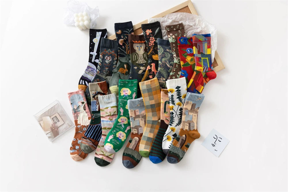 Colorful Vine Graffiti Cotton Socks