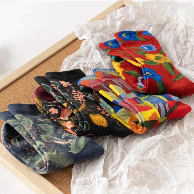 Colorful Vine Graffiti Cotton Socks