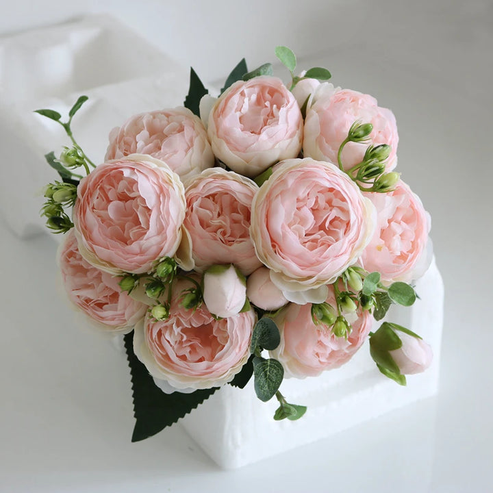 Silk Peony Artificial Bouquet