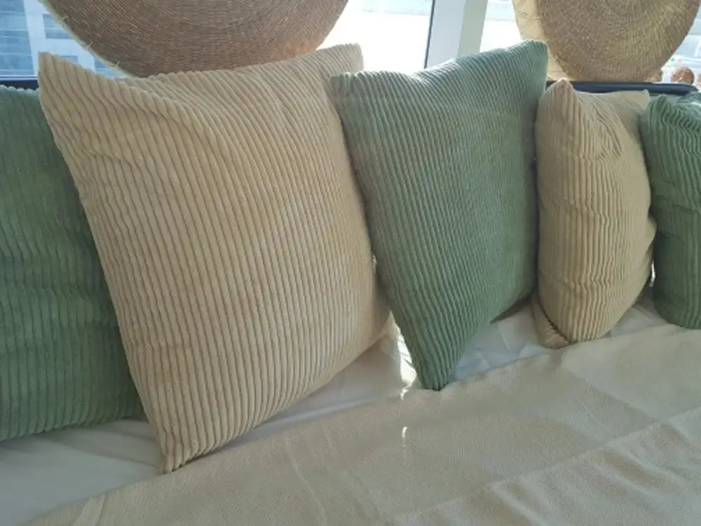 Striped Corduroy Cushion Cover - Sofa Bed Decor