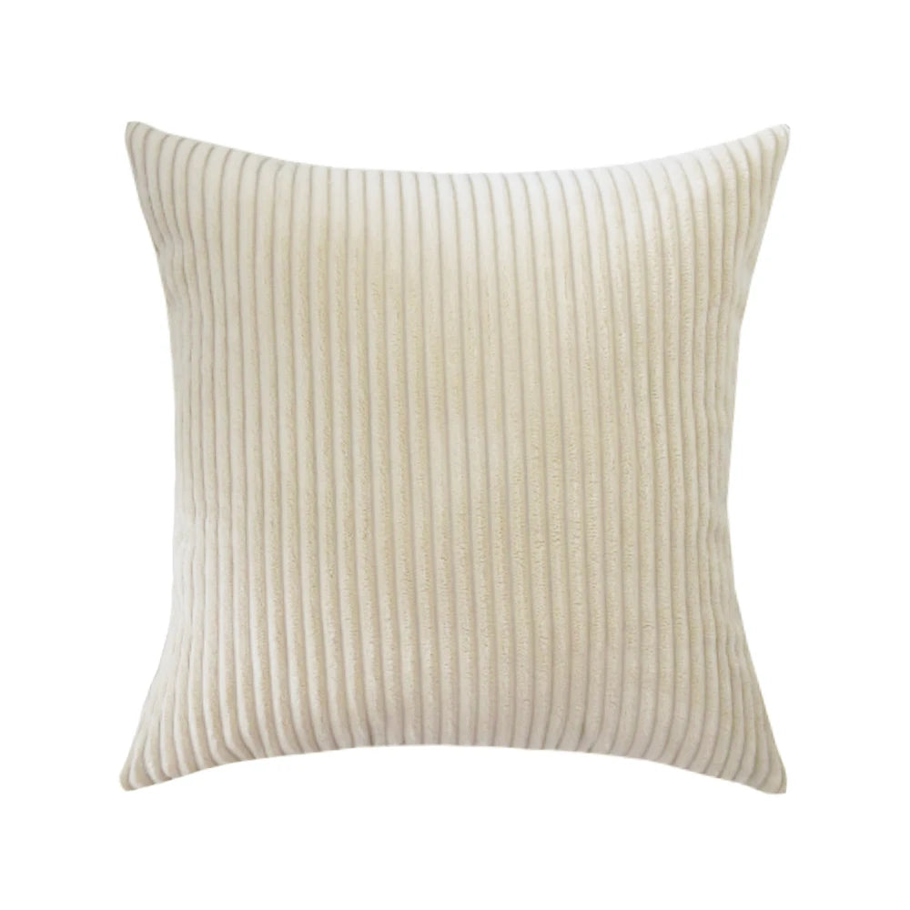 Striped Corduroy Cushion Cover - Sofa Bed Decor