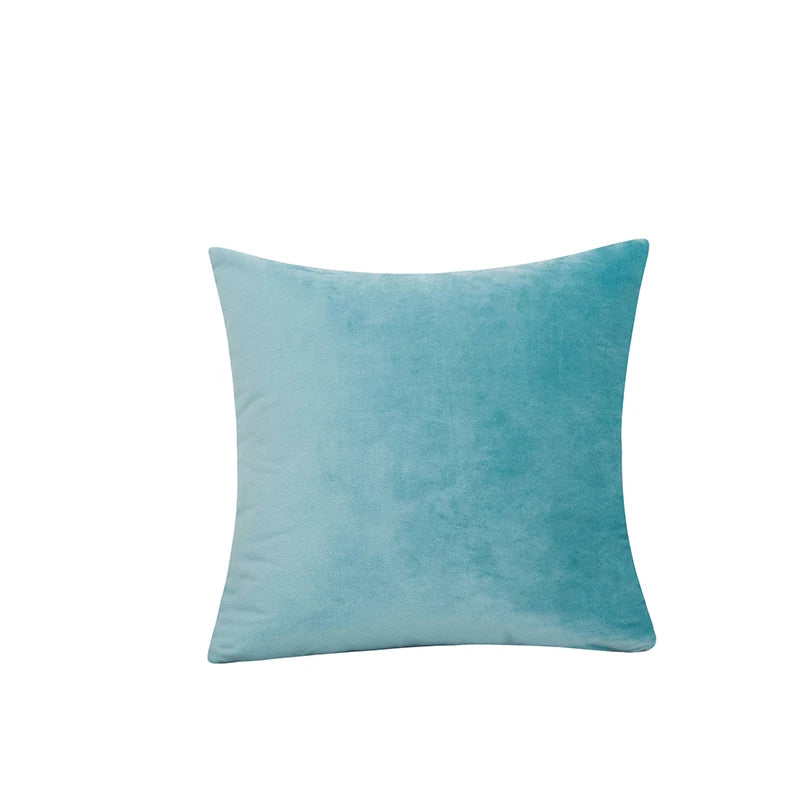 Velvet Throw Pillow Cover - Soft Square Decorative Cushion Case