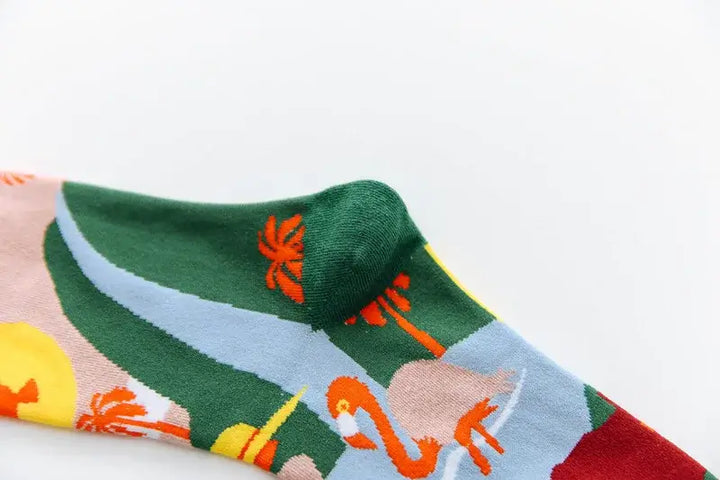 Colorful Occident Fashion Print Socks