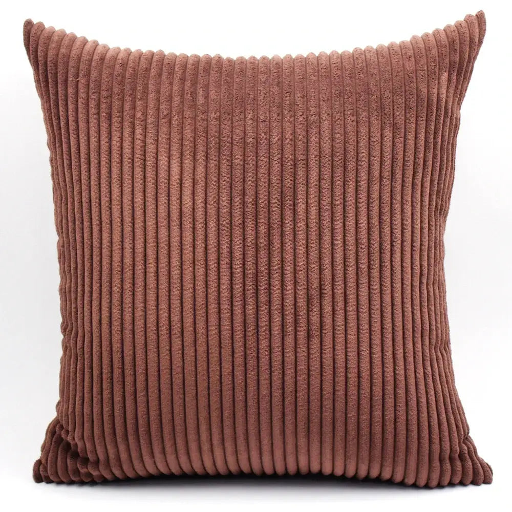 Striped Corduroy Cushion Cover - Sofa Bed Decor