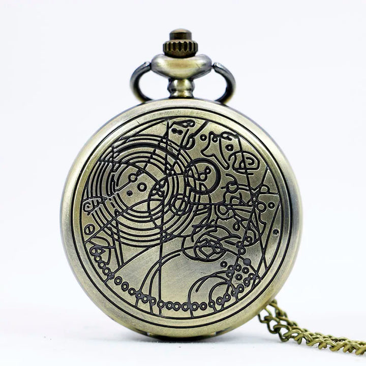 Vintage Pocket Watch with Chain Necklace Pendant, UK Design