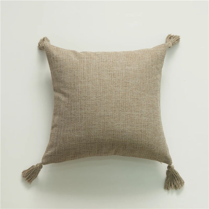 Linen Tassel Pillow Covers - European Decorative Shams