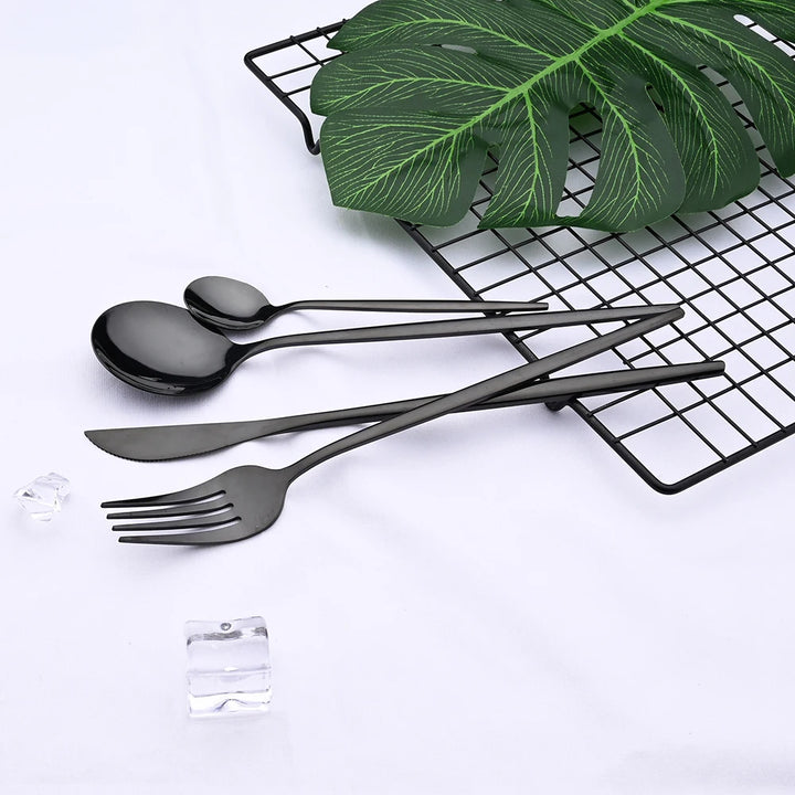 24pc Stainless Steel Cutlery Set - Modern Dining