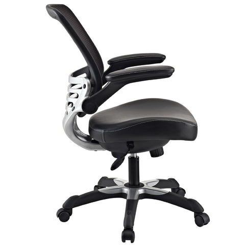 Modern Black Mesh Back Ergonomic Office Chair with Flip-up Arms