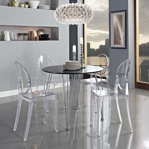 Stackable Clear Acrylic Dining Chair for Indoor/Outdoor Use