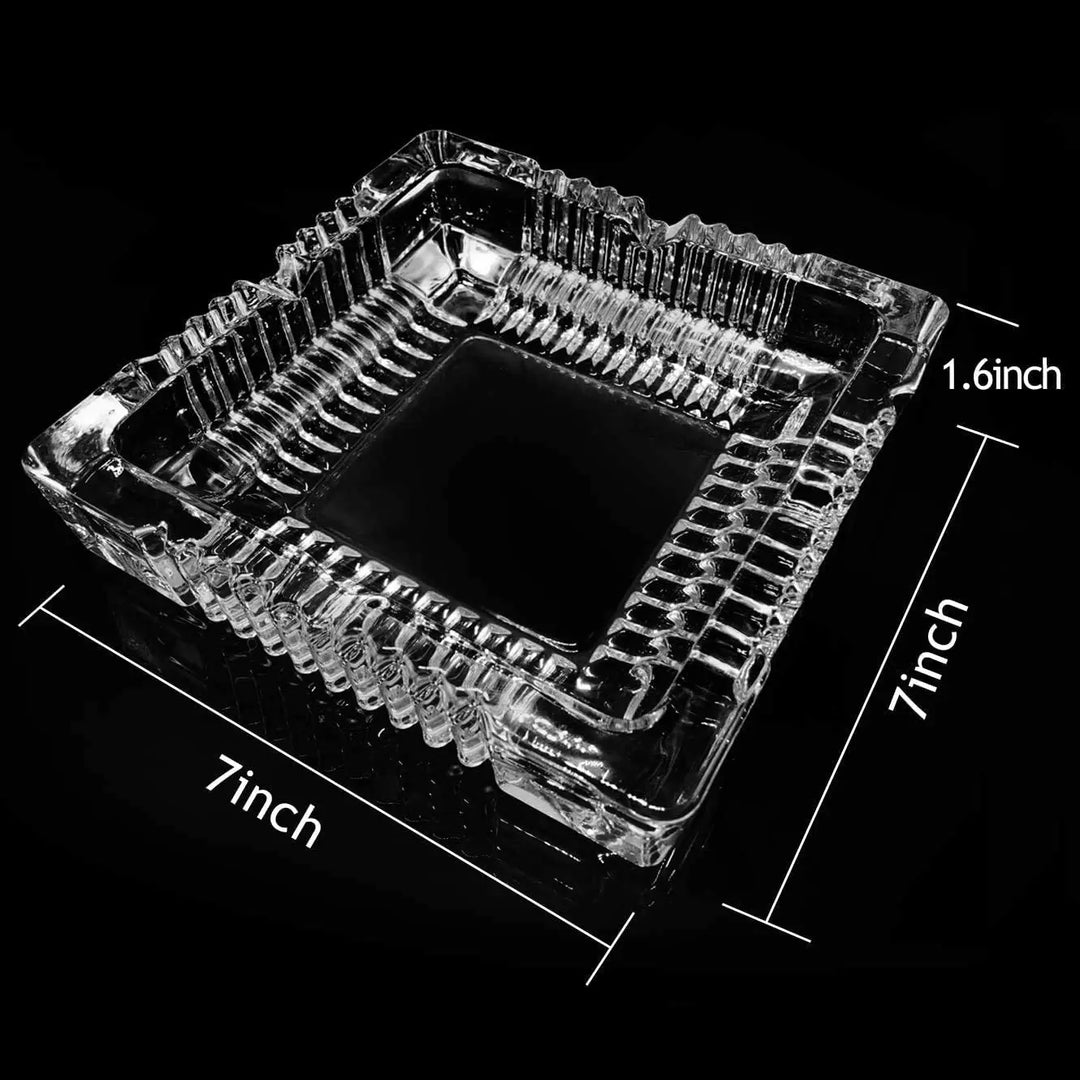 Large Glass Ashtray (7"x7")