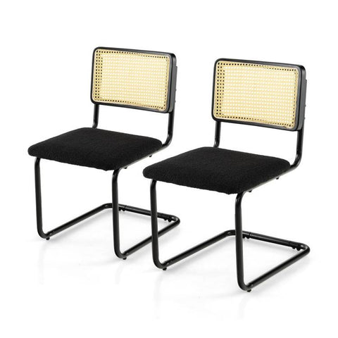 Set of 2 - Modern Mid-Century Black Dining Chair