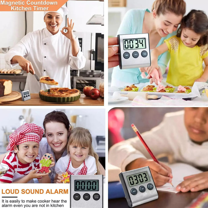 Magnetic Kitchen Timer with Countdown and Alarm