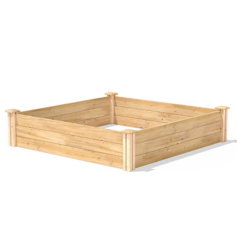 4ft x 4ft Outdoor Pine Wood Raised Garden Bed Planter Box - Made in USA