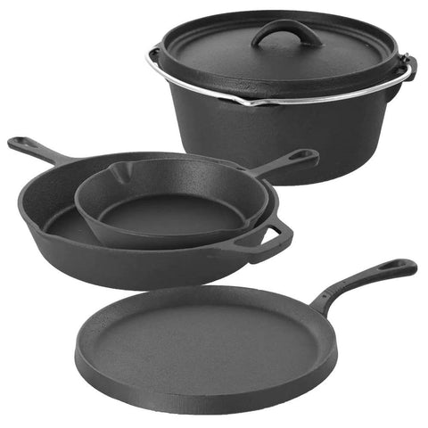 5-Piece Cast Iron Cookware Set: Perfect Cooking Essentials