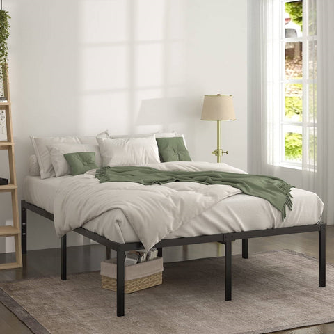 Queen 18-inch Metal Platform Bed Frame with Under-Bed Storage Space