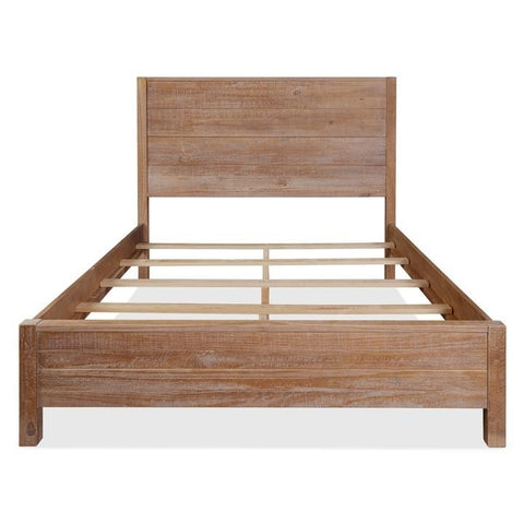 FarmHome Rustic Solid Pine Platform Bed in Queen Size