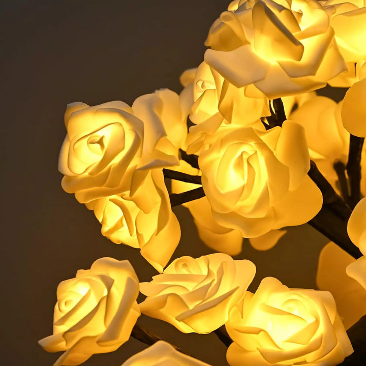 Rose Flower Tree Lamp with 32 LED Warm White Light Bulbs