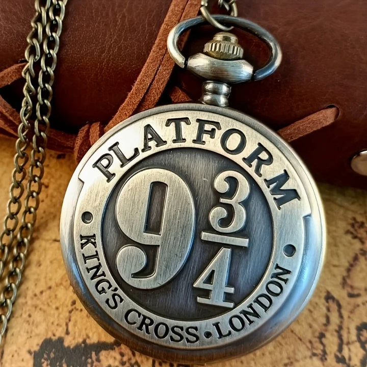 King's Cross London 9 3/4 Platform Bronze Pocket Watch