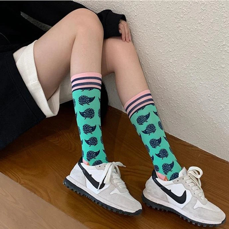 Colorful Cotton Socks - Straight Trendy Socks