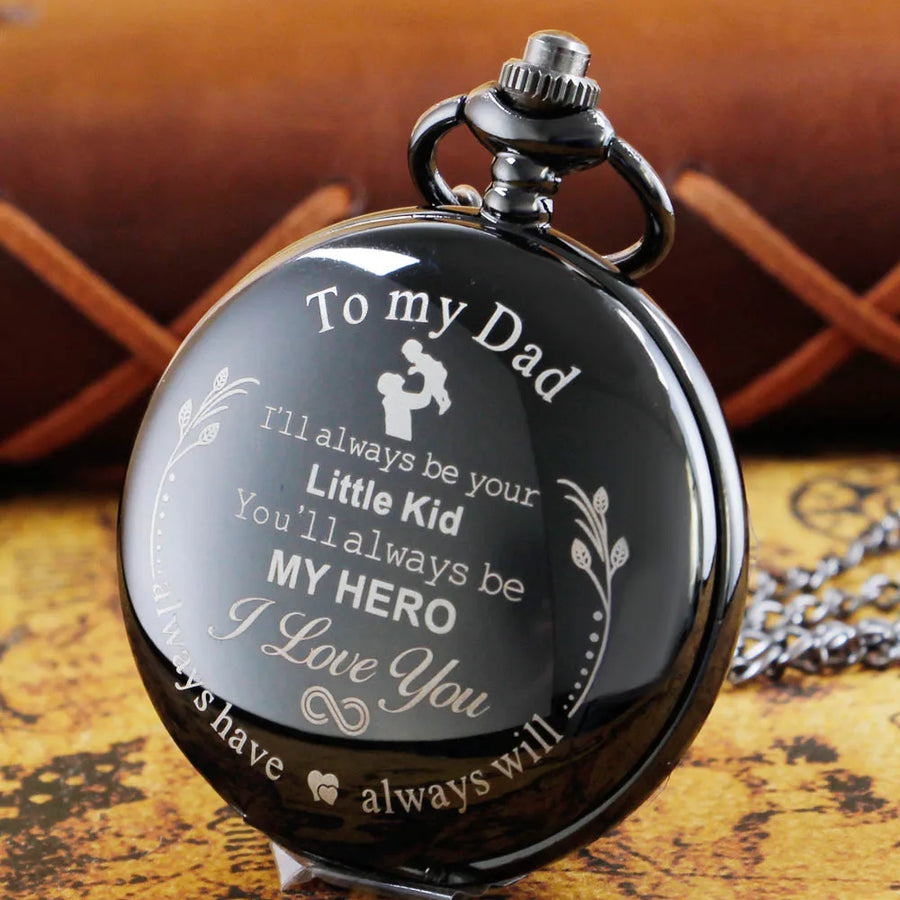 Vintage Quartz Pocket Watch for Men - Dad Design