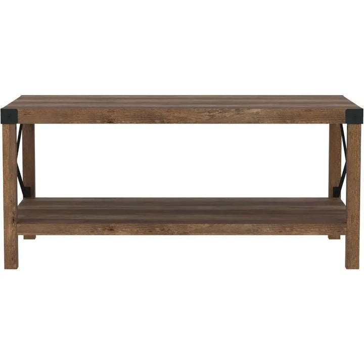 Modern Farmhouse Coffee Table, Rustic Oak