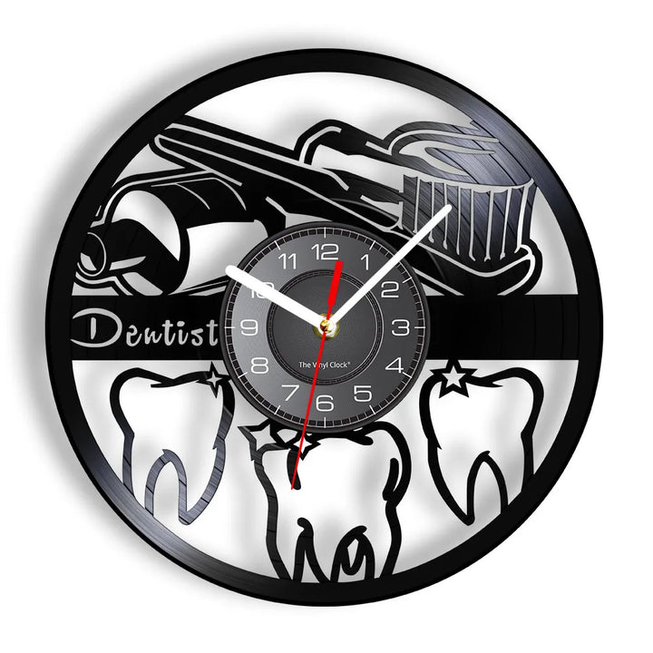 Dental Office Vinyl Record Wall Clock - Dentist Gift