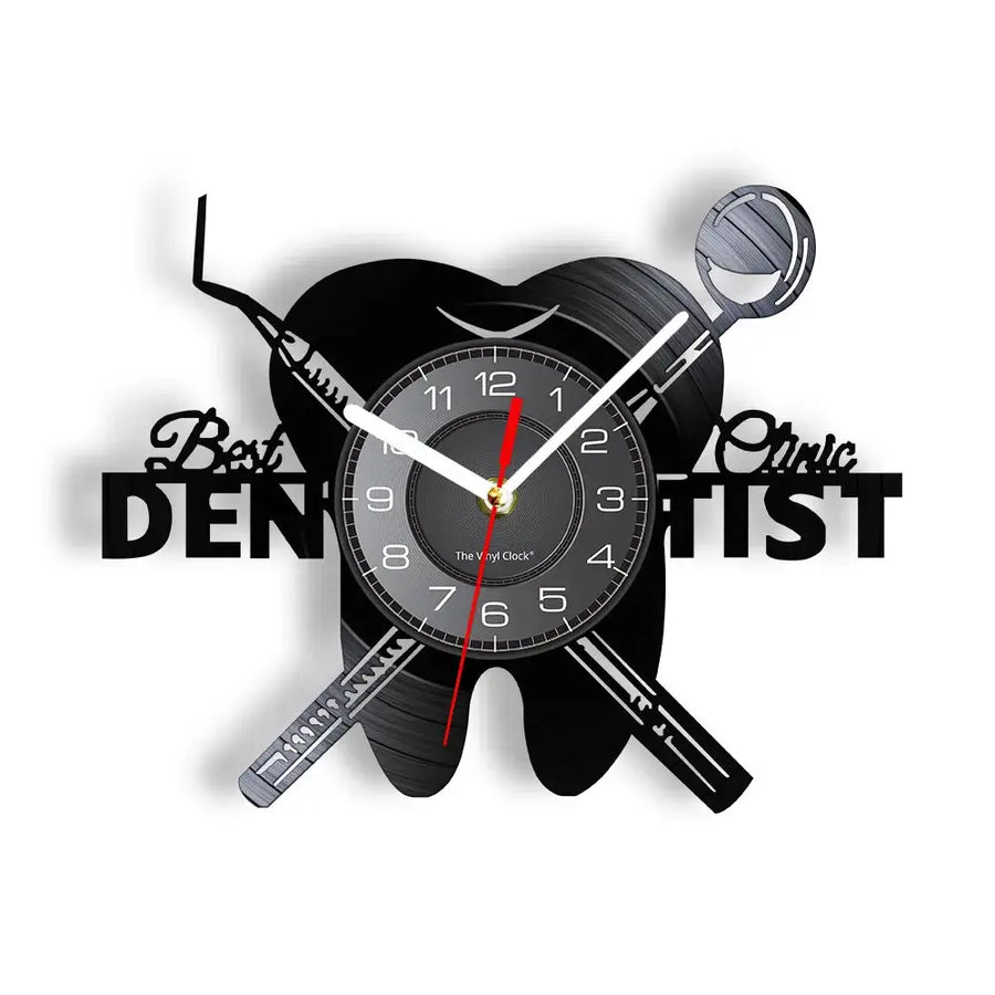 Dental Office Vinyl Record Wall Clock - Dentist Gift