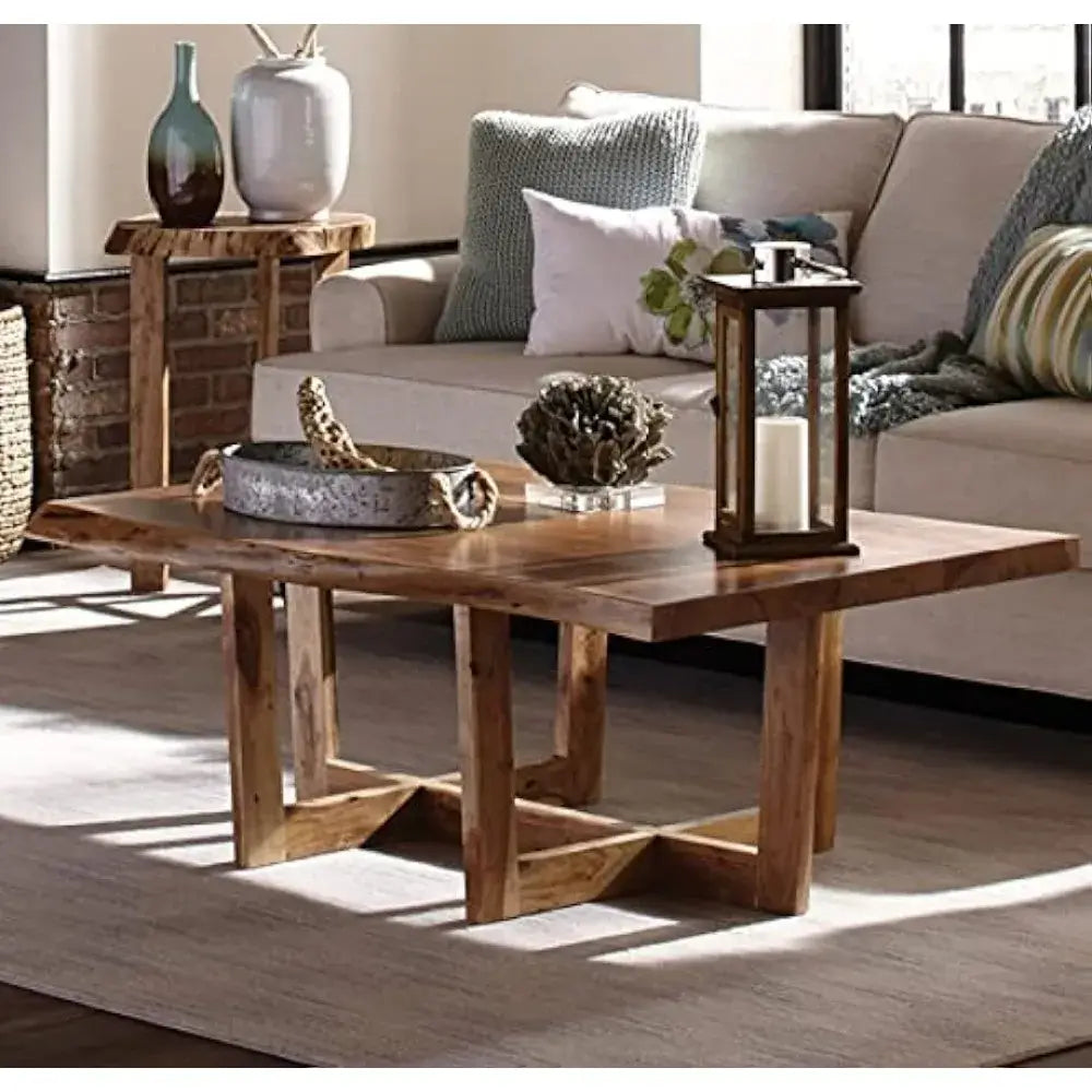 Large Coffee Table, Natural Wood