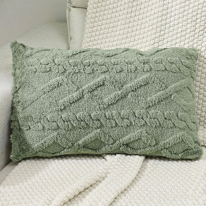 Soft Plush Pillowcase - Rhombus Geometry Embroidery Cover