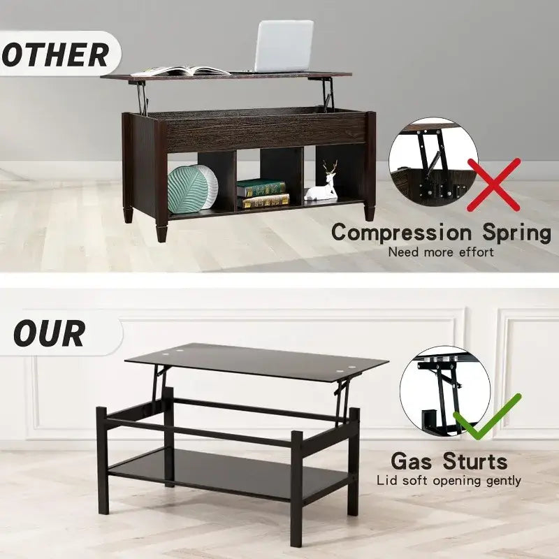 2-Tier Modern Side Coffee Table for Living Room