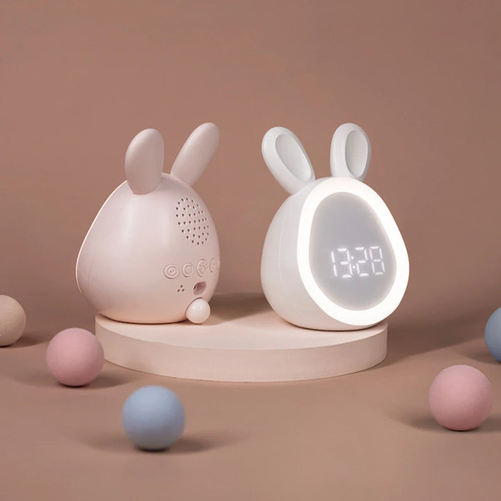 Cute Rabbit Alarm Clock with Night Light