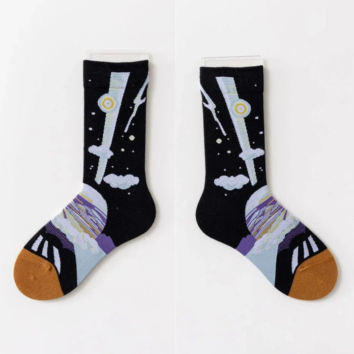 Colorful Vine Graffiti Cotton Socks