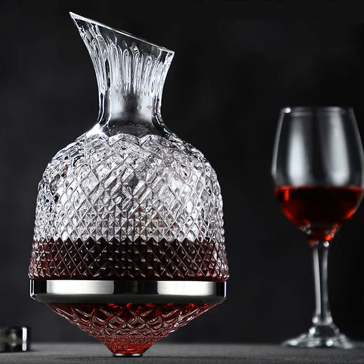 50oz Crystal Glass Decanter - Wine Aerator and Dispenser