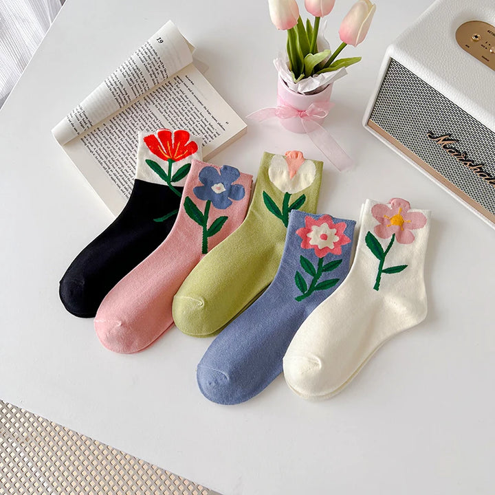 Flower Socks - Breathable Casual Short Socks