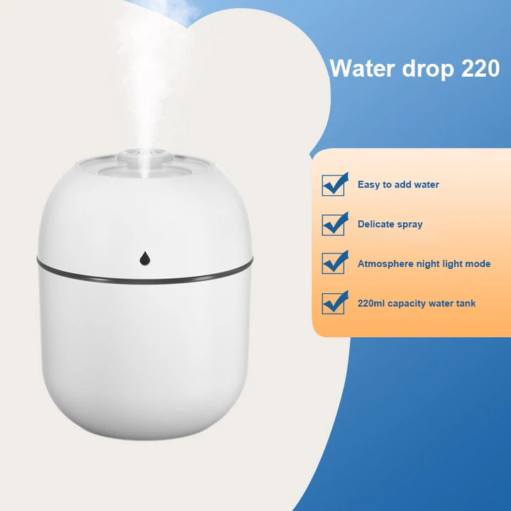 Air Humidifier - Ultrasonic Mini Essential Oils Diffuser