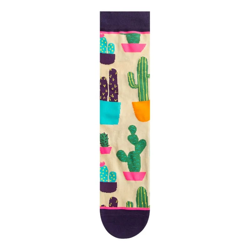 Colorful Cotton Socks - Straight Trendy Socks