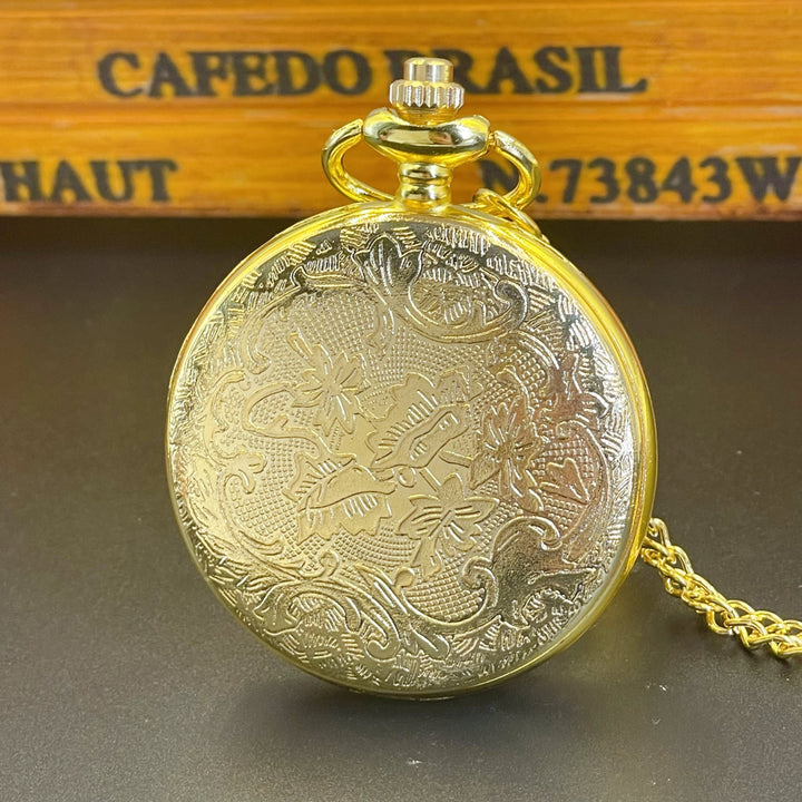 Elegant 3D Dragonfly Quartz Pocket Watch