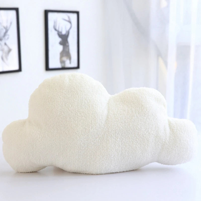 Super Soft Cotton Cloud Shaped Cushion - White Cloud Decor