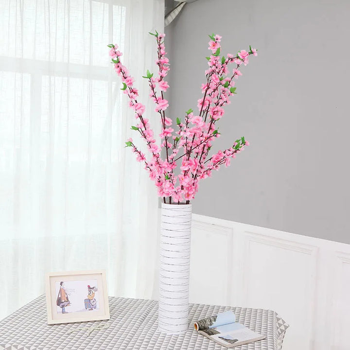 Artificial Silk Peach Blossom Branch