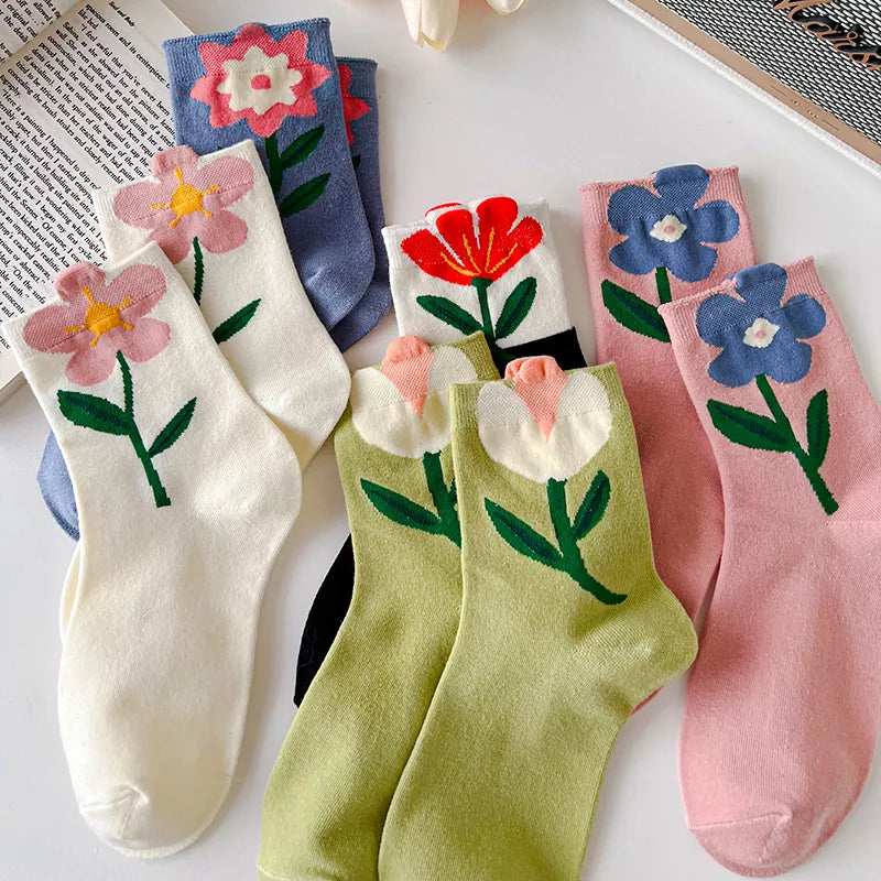 Flower Socks - Breathable Casual Short Socks