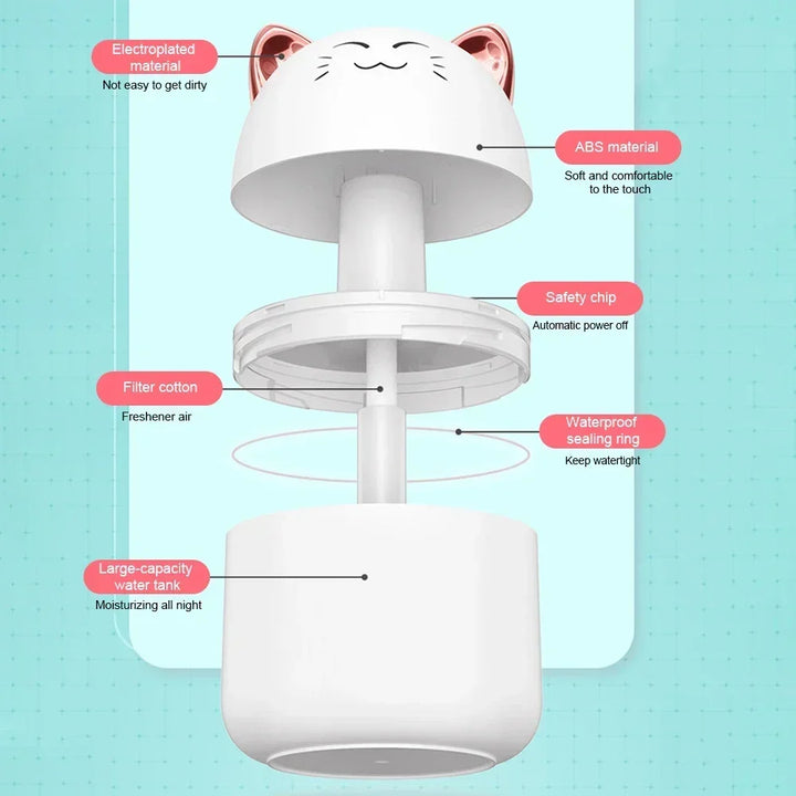 Desktop Humidifier & Aroma Diffuser with Ambient Light