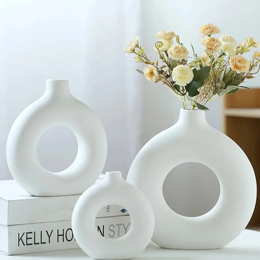 Modern Boho Rounded Ceramic Vase