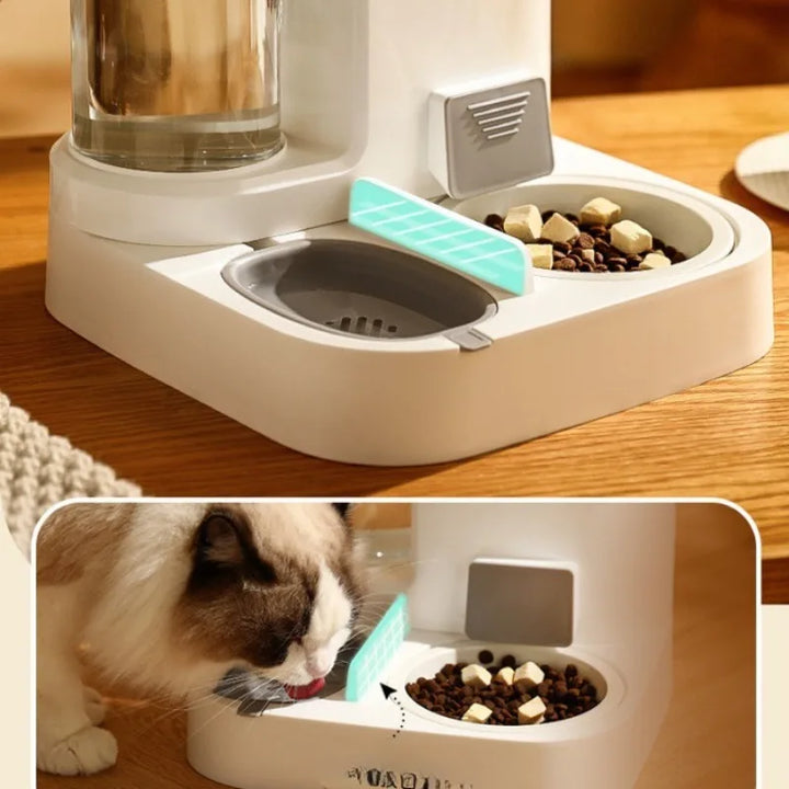 Automatic Cat Feeder with Water Dispenser - Large Capacity