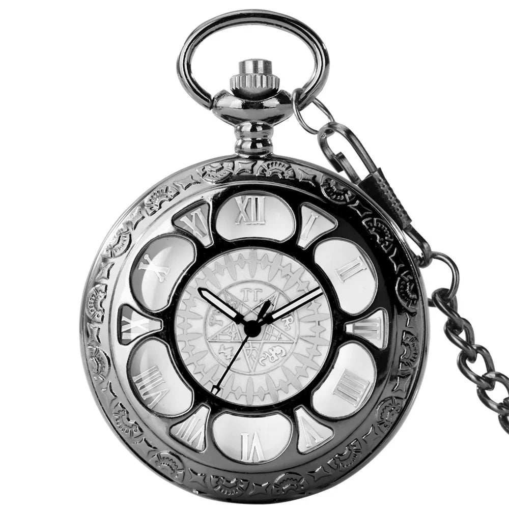 Vintage Kuroshitsuji Black Butler Quartz Pocket Watch