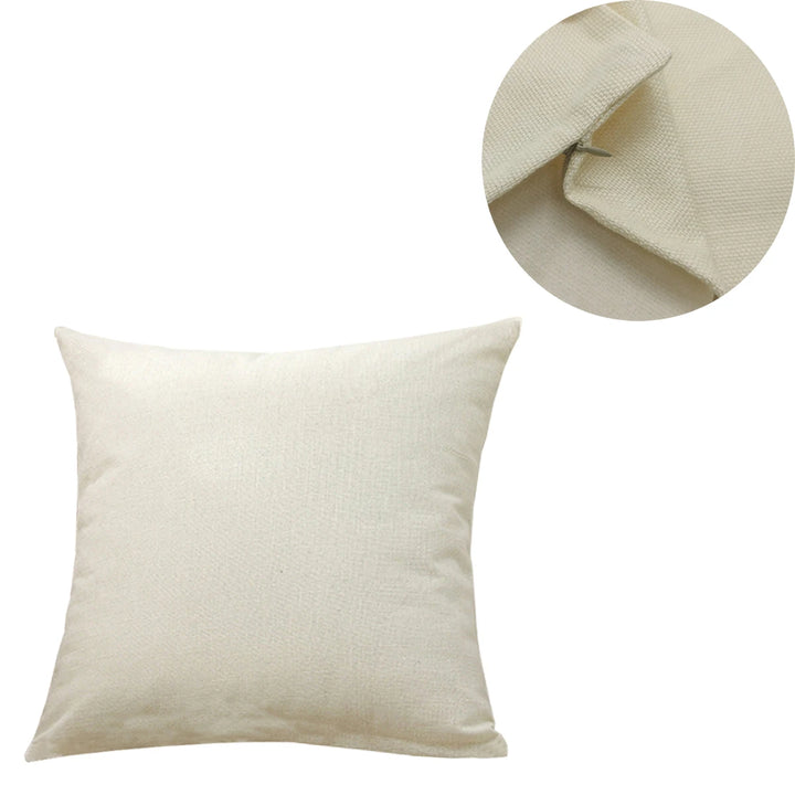 Solid Color Linen Throw Pillow Cover