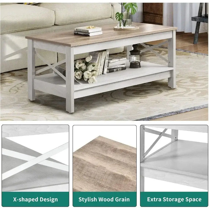 Coffee Table with Storage for Living Room