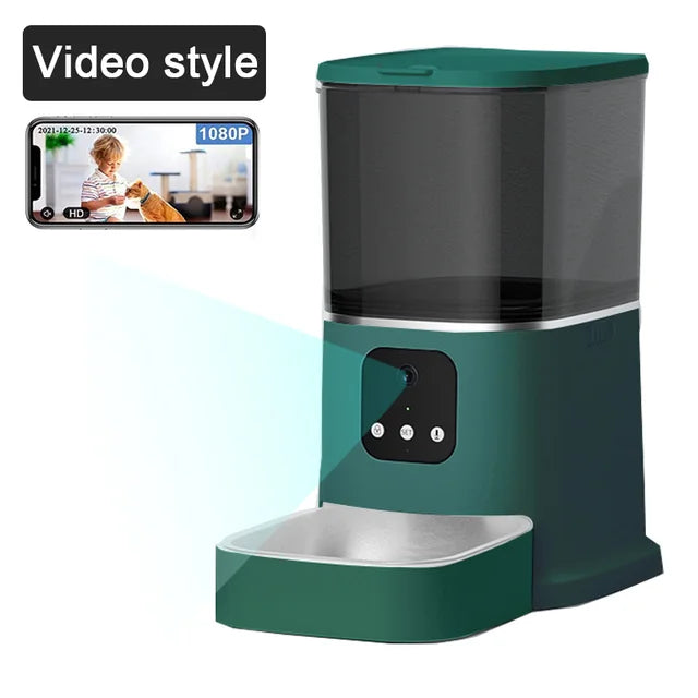 Smart Automatic Cat Feeder with Camera and Voice Recorder